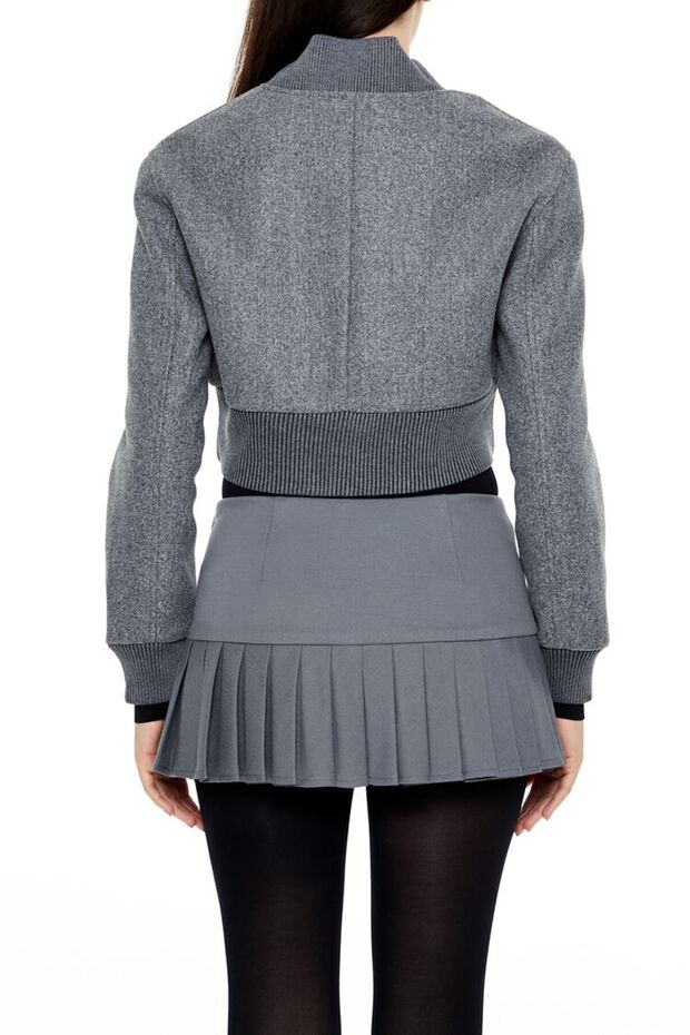 Fermuarlı Bomber Ceket - 3