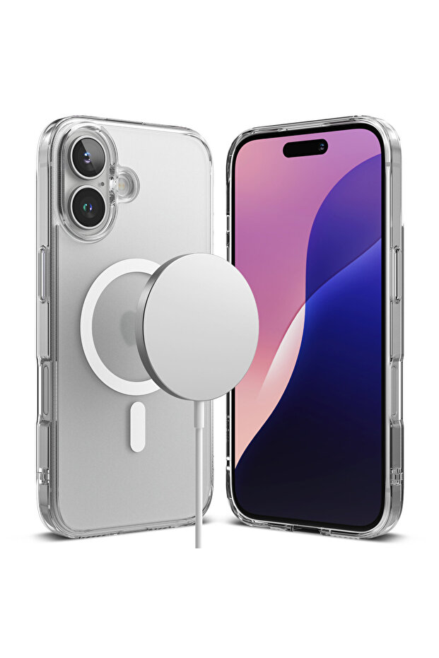 Subtle Matte Magnetic Case for Apple iPhone 16, Transparent - 3