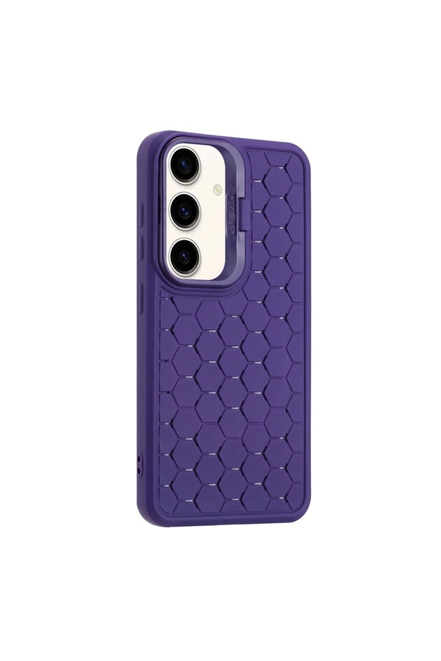 HexShape Protective Case for Samsung Galaxy S24+ Plus, AntiShock, Purple - 1