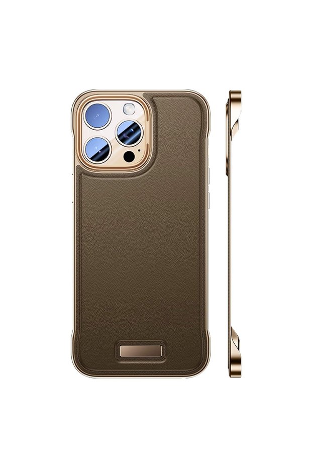 Half-Wrap Protective Case for Apple iPhone 16 Pro Max, Slide-On, Brown