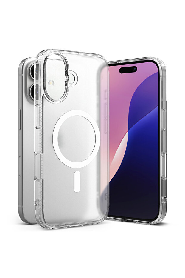 Subtle Matte Magnetic Case for Apple iPhone 16, Transparent - 1
