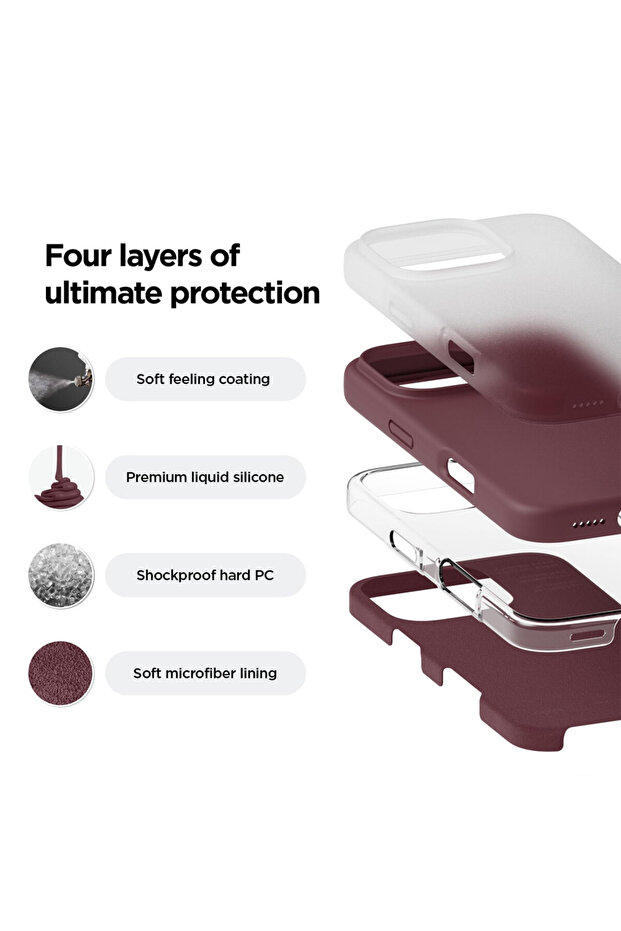 Smooth Silicone Microfiber Protective Case for Apple iPhone 16 Pro, Purple - 4