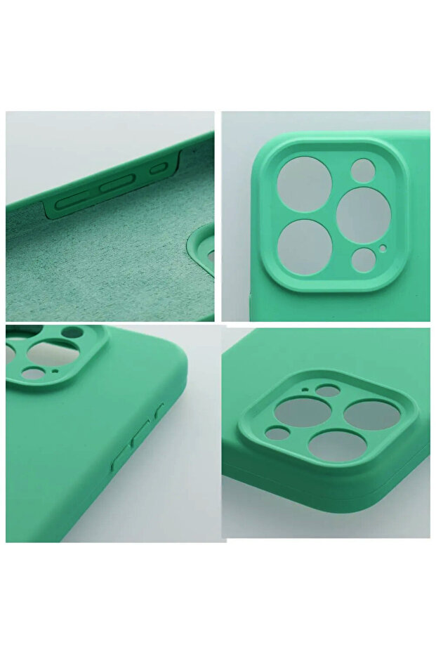 2mm Microfiber Silicone Protective Case for Apple iPhone 16, Mint Green - 2