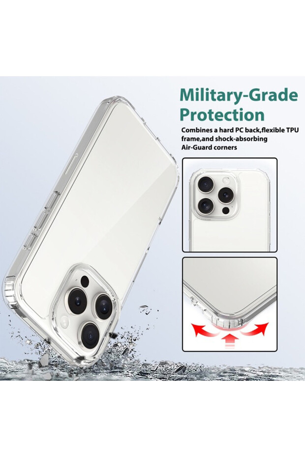 2mm Silicone Case for Apple Iphone 16 Pro, Transparent - 4