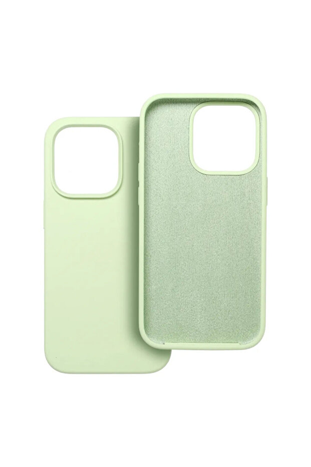 Case for Apple iPhone 16 Plus, Silicone, Microfiber, Light Green - 3