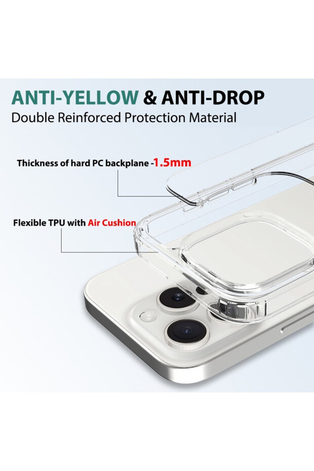 2mm Silicone Case for Apple Iphone 16 Pro, Transparent - 5