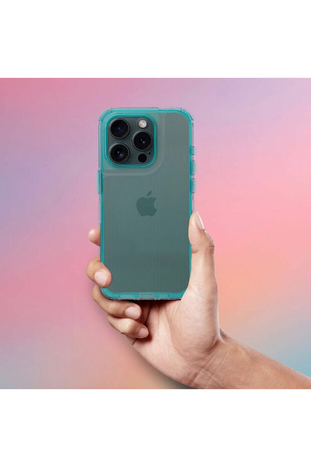ArrayEX Lucid Case for Apple iPhone 16 Plus, AntiShock, Clear/Mint Green - 4