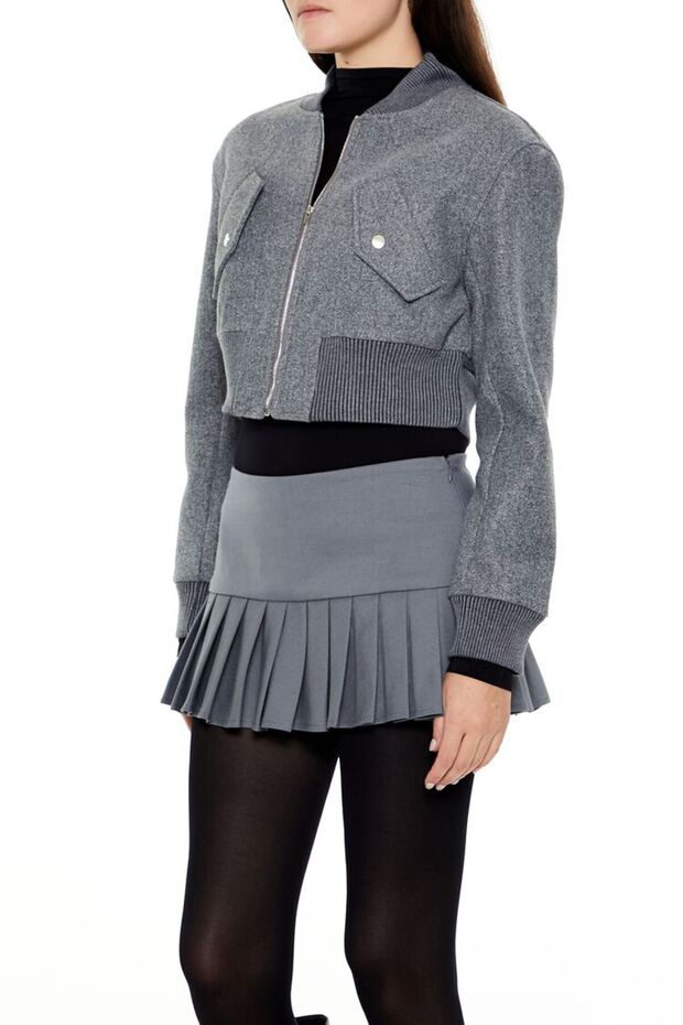 Fermuarlı Bomber Ceket - 1