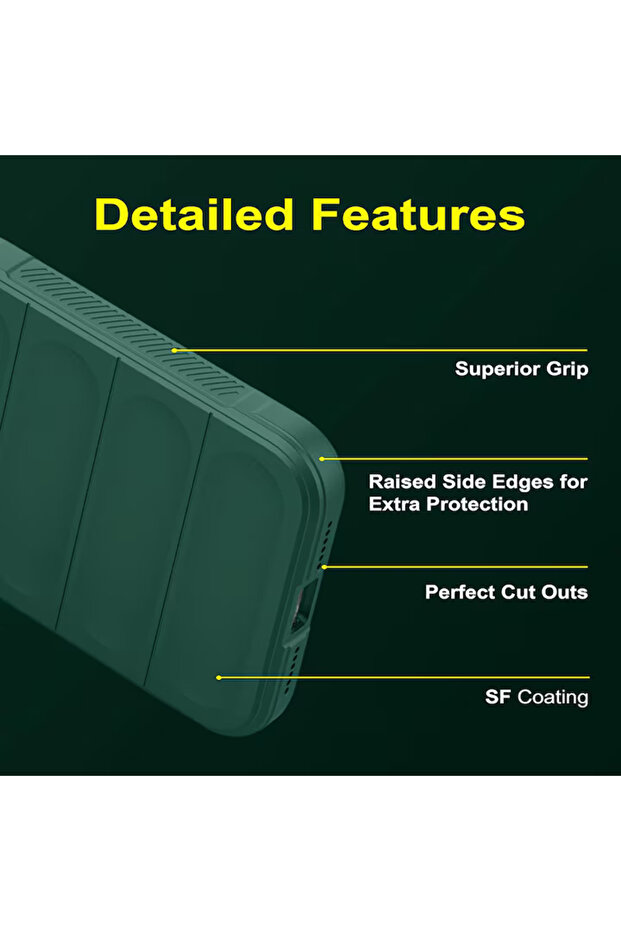 Buffer Case with Microfiber for Samsung Galaxy Z Fold7 / Fold 7, Flexible TPU, Green - 4