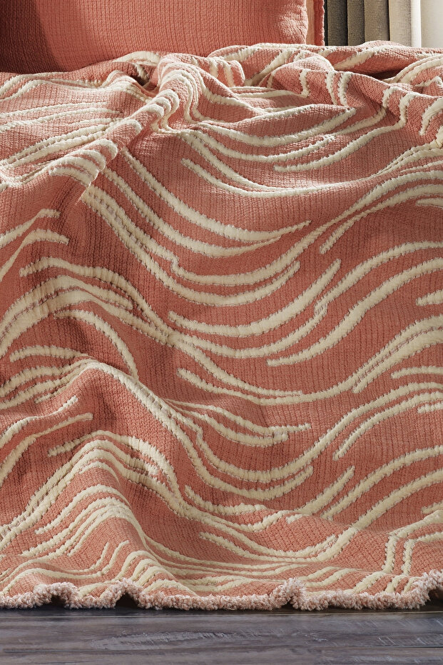 Mabelle Çift Kişilik Yatak Örtüsü / Pudra - 4