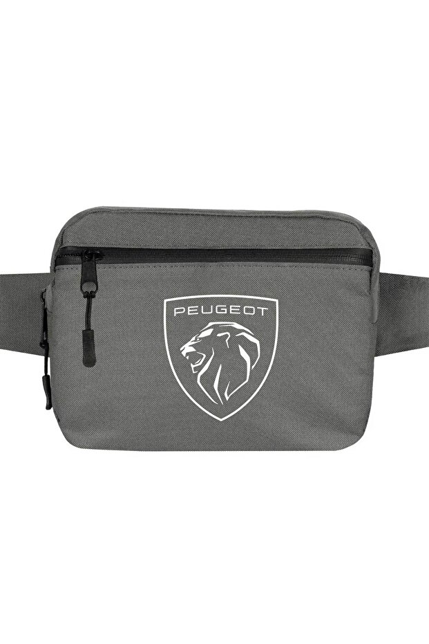Peugeot Logo Waist Bag Gray Color