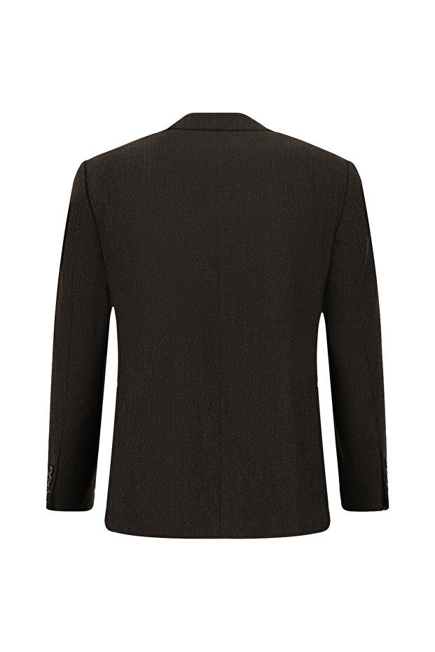 Regular Fit Eyelet Wool Classic Jacket - 2
