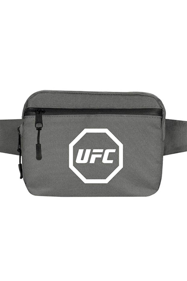حقيبة خصر بشعار UFC باللون الرمادي