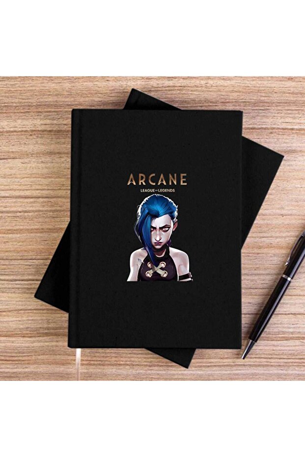 دفتر ملاحظات من القماش غير المبطن باللون الأسود من Arcane Lol - 1