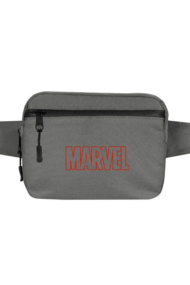 حقيبة الخصر بشعار Avengers Infinity War Marvel Outline باللون الرمادي