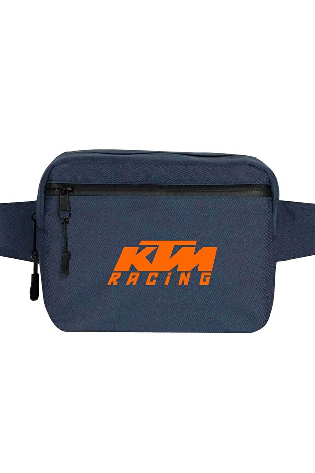 حقيبة خصر بشعار KTM Racing باللون البرتقالي باللون الأزرق الداكن
