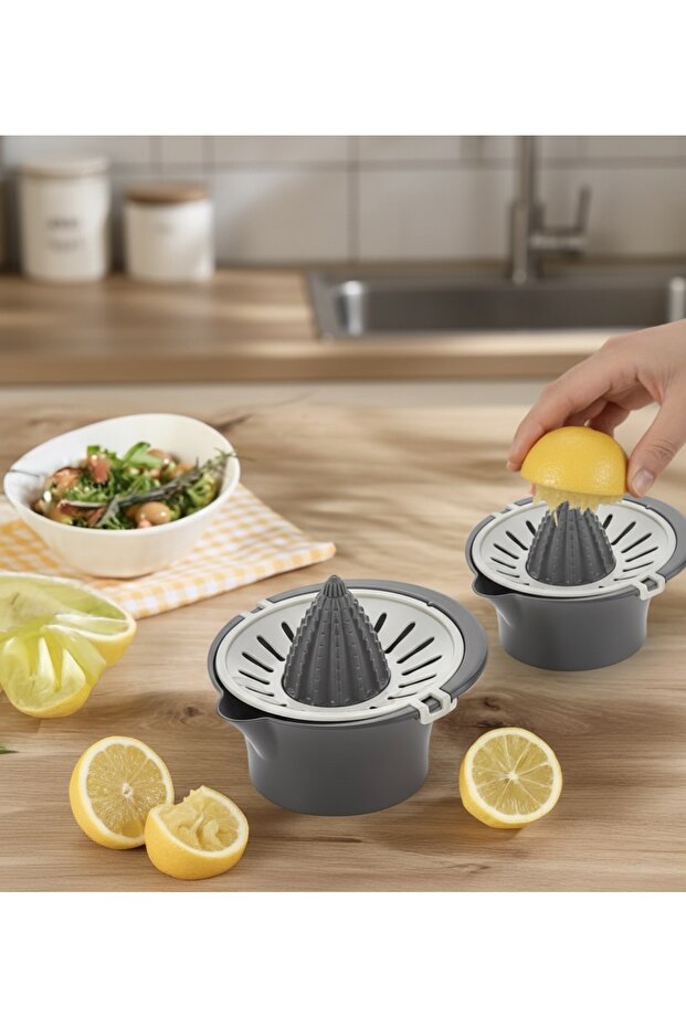 Lemon Squeezer Set - Small and Big Size (2 Pcs Set) - Anthracite - 1