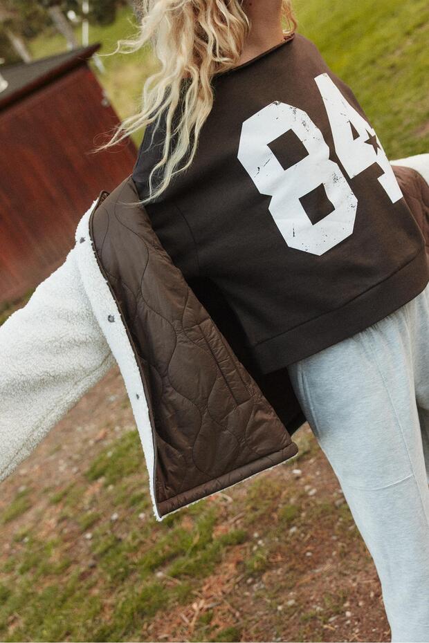 Asimetrik Yakalı Basic Sweatshirt - 4