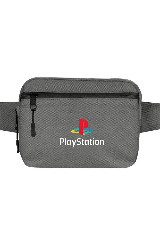 Playstation Logo White Belt Bag Gray Color