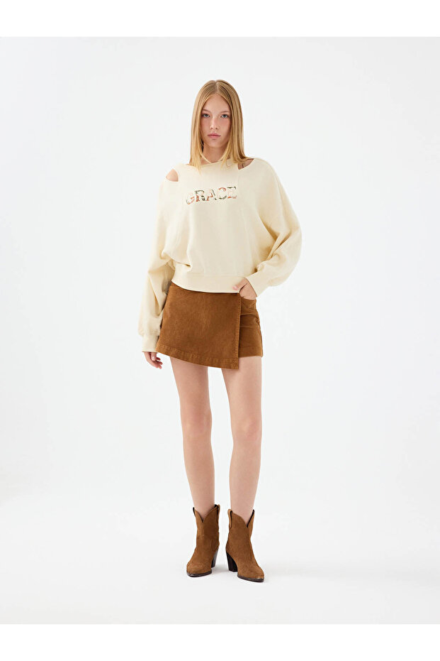 Kadın Sweat Lf2041043 ECRU - 2