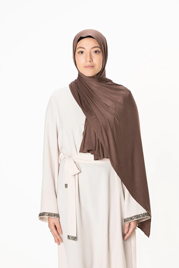 Soft Stretch Jersey Hijabs, Effortless Style and Comfort, Curated Collection (Chocolate Brown)