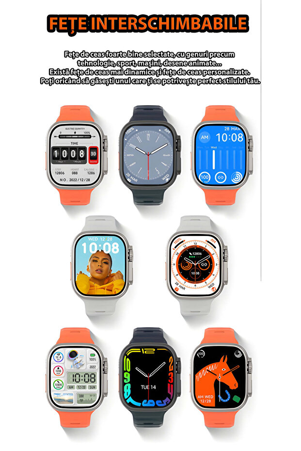 Timacon Smart Watch 1.99 inch, Bluetooth, Wireless, Heart Rate, Thermometer, Sleep Monitoring - 5