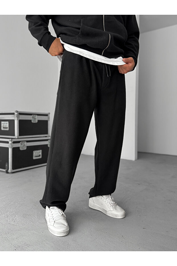 Siyah Jakar Baggy Eşofman HM-0014 - 2