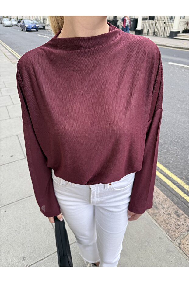 BORDO TRANSPARAN BLUZ