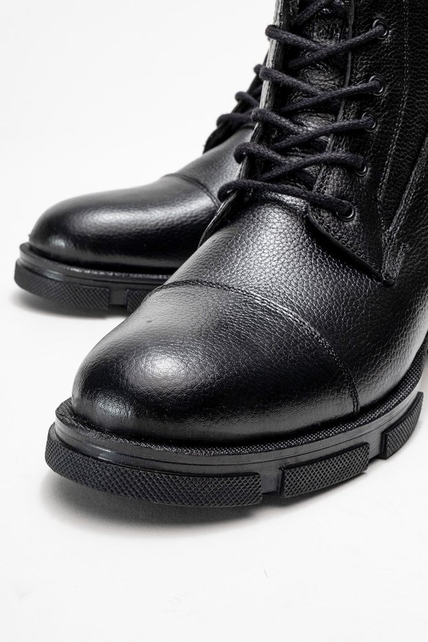 Genuine Leather, Water Resistant, Zippered, Fur Lined, Men's Leather Boots