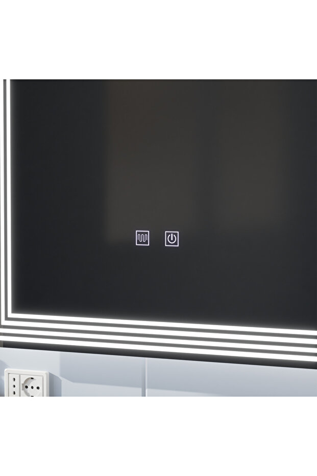 Rectangular LED Mirror, Defog, 60x80, ADIS Basic Touch - 4