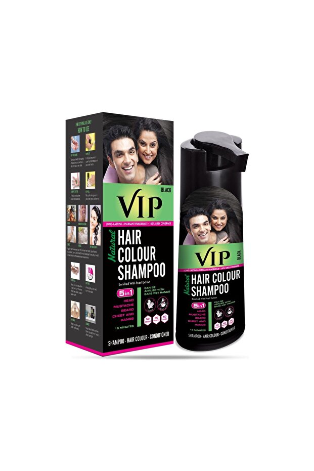 HAIR COLOUR SHAMPOO 180 ML BLACK