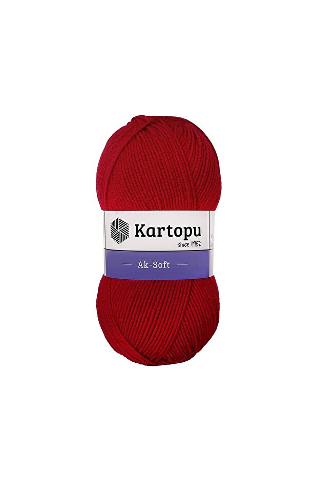 5 Pieces Aksoft Knitting Yarn K114 Dark Red