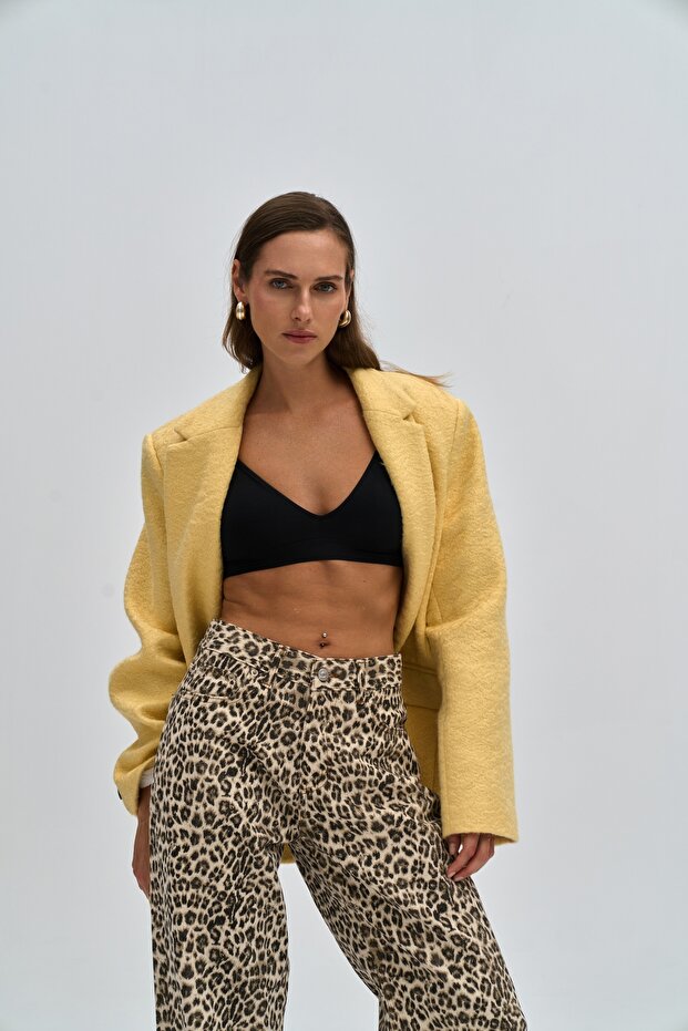 Enzo Sarı Blazer Ceket - 2