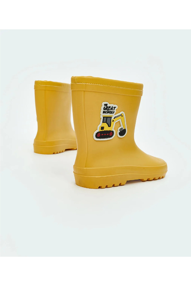 LCW STEPS Sari Iş Makinesi Baskılı Erkek Çocuk Yağmur Botu - 3