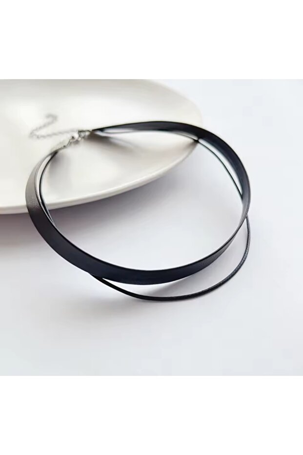 İkili Deri Choker - 2