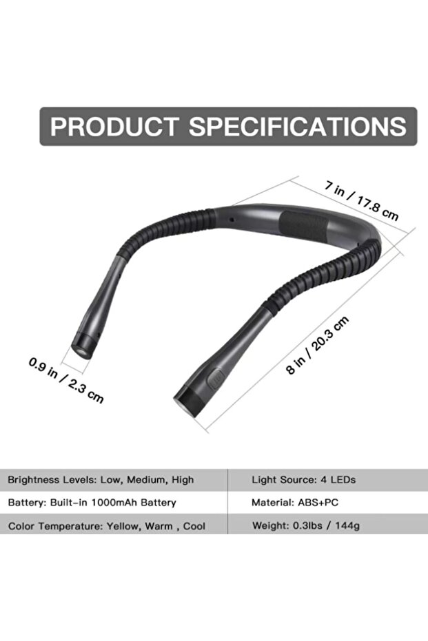 Neck-Mounted Reading Light, - 2