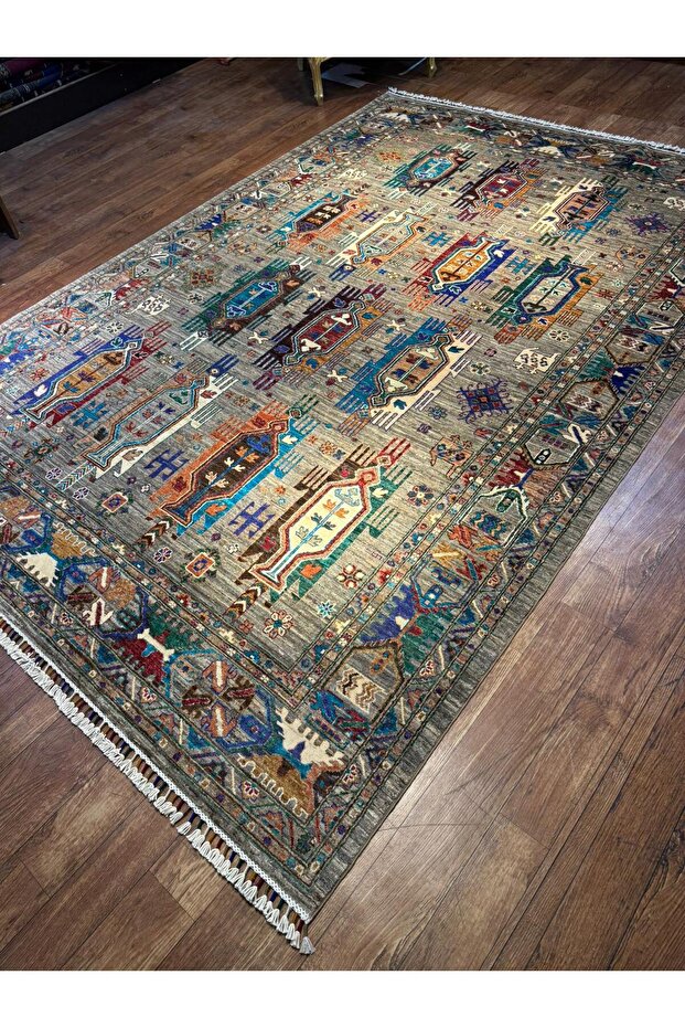 El dokuma Afgan halısı - 3