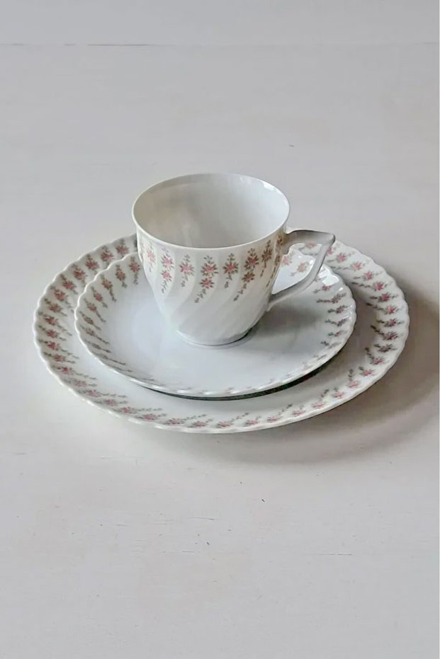 Royal Tettau Fine Porcelain Antique Porcelain Tea Cup 3 Pieces 150 ml
