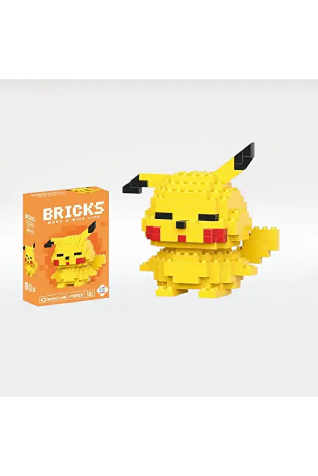 Pikachu Bricks 3D Puzzle Yapı Oyuncak +14 - 1