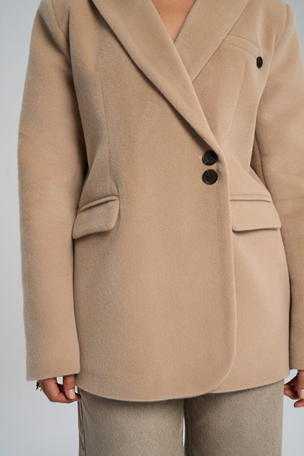 Runa Oversize Bej Blazer - 6