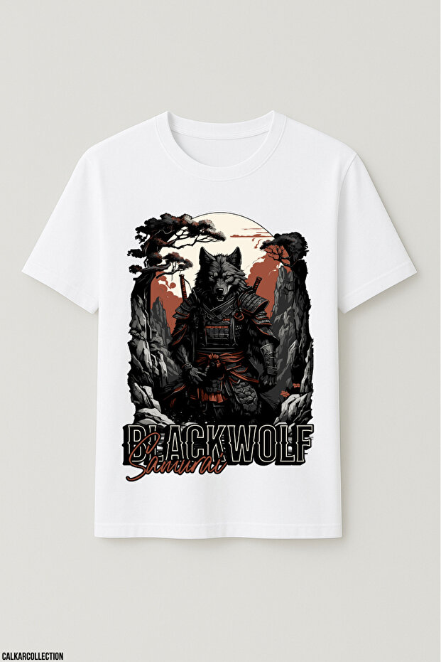 Unisex Oversize Blackwolf Samurai Tshirt