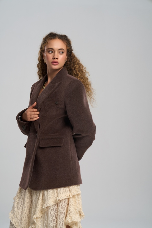 Runa Oversize Kahve Blazer - 4