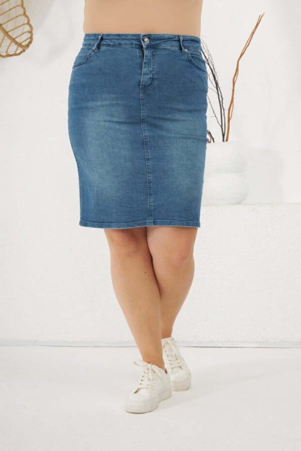 GAMZE MODA BÜYÜK BEDEN KOT ETEK - 5