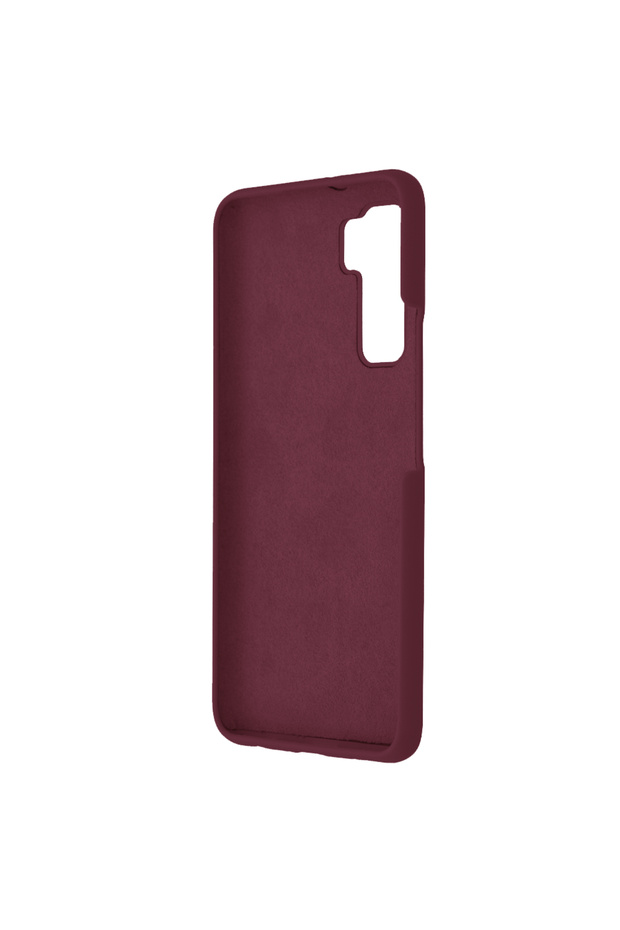 Double Structure Protective Case for Huawei P40 lite 5G, Microfiber, Matte Cherry - 3