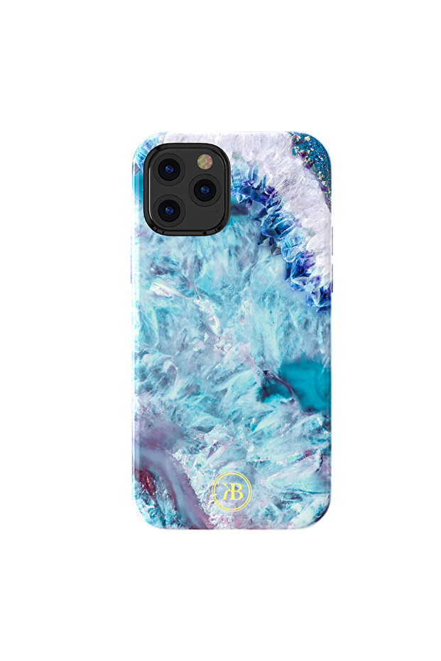 Apple iPhone 12 Precious Marble Case, Elegant Design, Tech Blue - 5