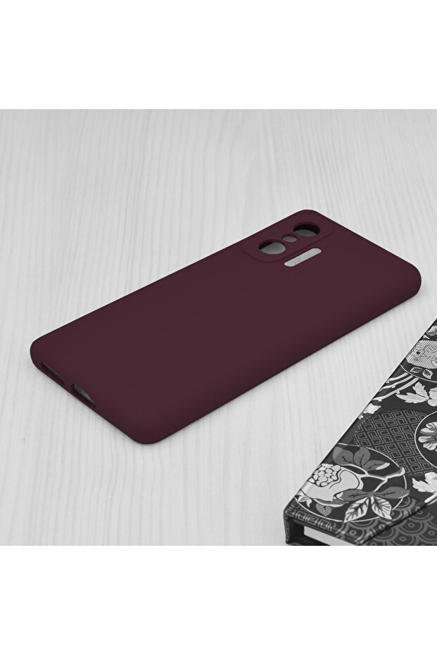 Double Structure Protective Case for Xiaomi 11T / 11T Pro, Microfiber, Matte Cherry - 4