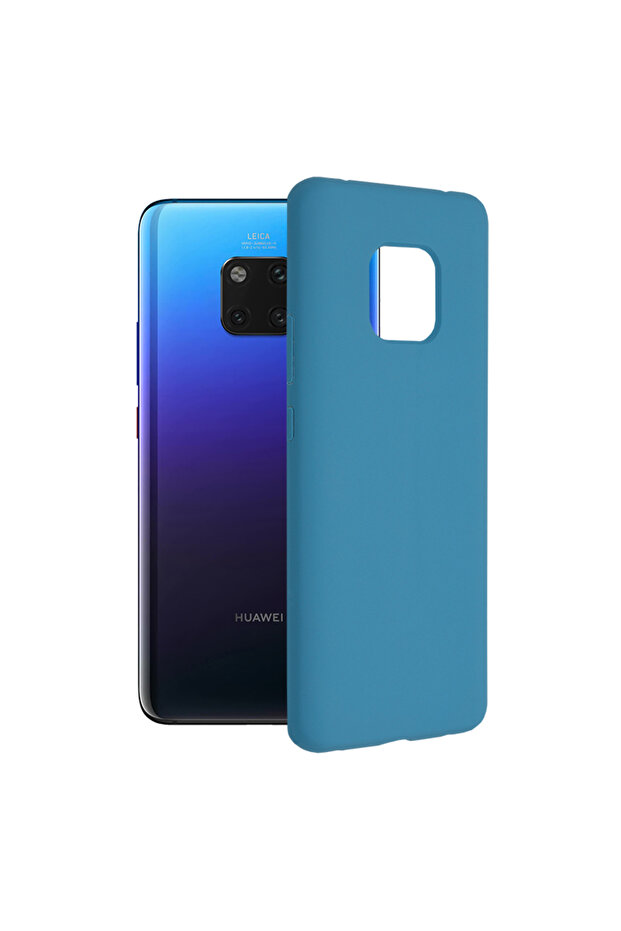 Double Structure Protective Case for Huawei Mate 20 Pro, Microfiber, Royal Blue - 1