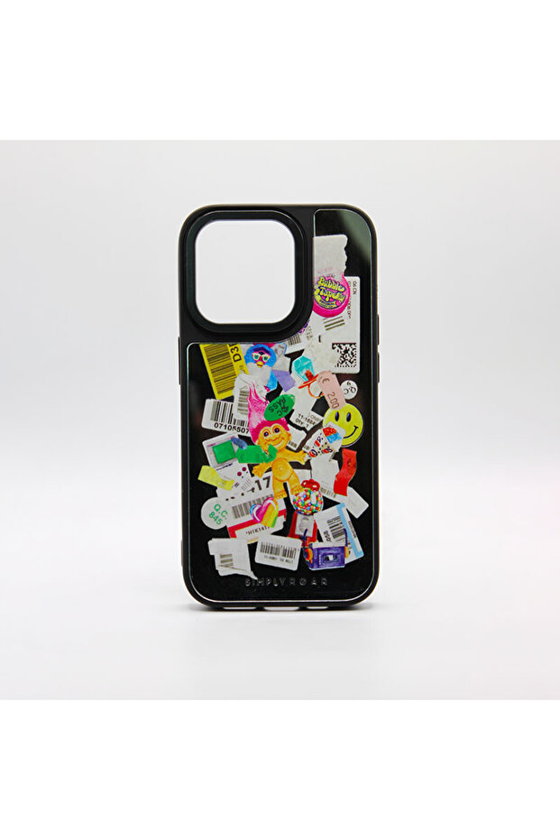 Mirror Flash Case for Apple Iphone 15, Barcode Design, Multicolor - 2