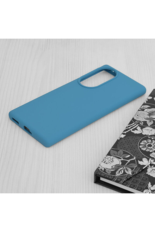 TPU Silicone Case with Microfiber for Honor 80, Microfiber Interior, Blue - 2