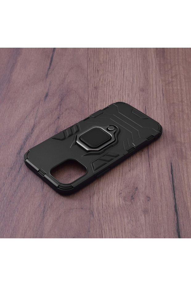 Armor Ring Case for Apple iPhone 12 Mini, Army Shield, Magnetic Ring, Rugged, Titanium Black - 3